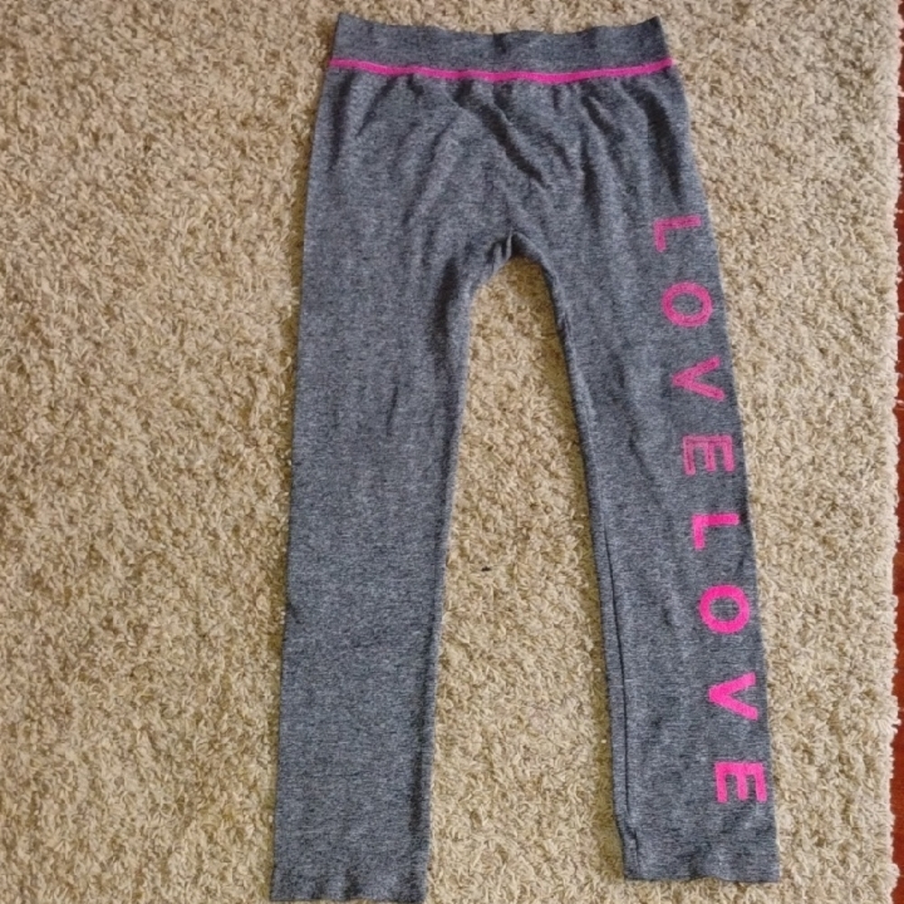 Soho Gray and Pink Leggings with Athletic Style